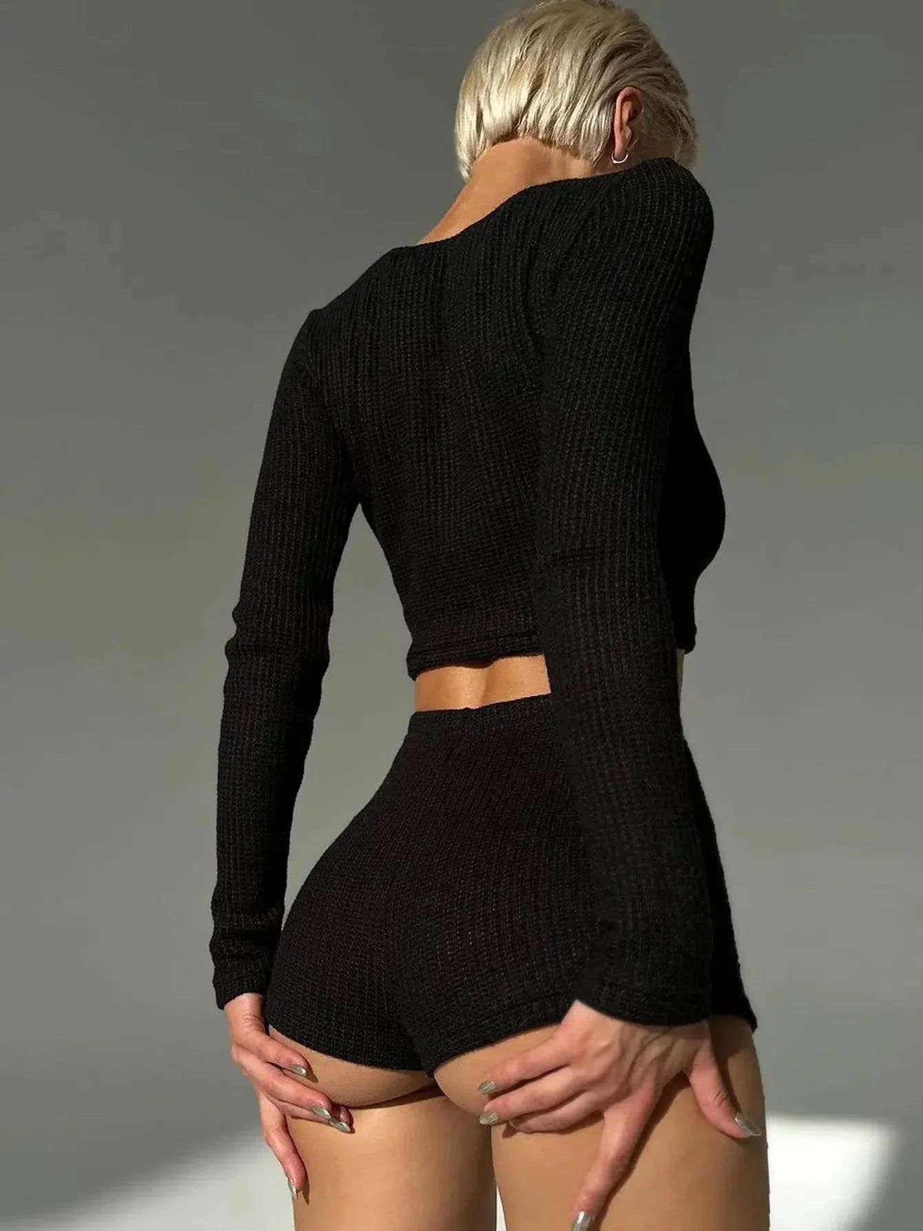 Y2K Knitted Two Piece Set