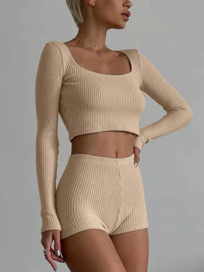 Y2K Knitted Two Piece Set