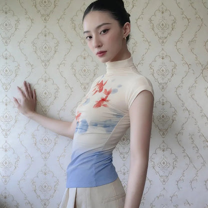 Y2K Koi Fish Top