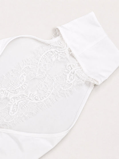 Y2K Lace Back Halter Top