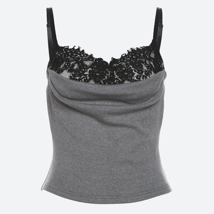 Y2K Lace Bra Layered Top