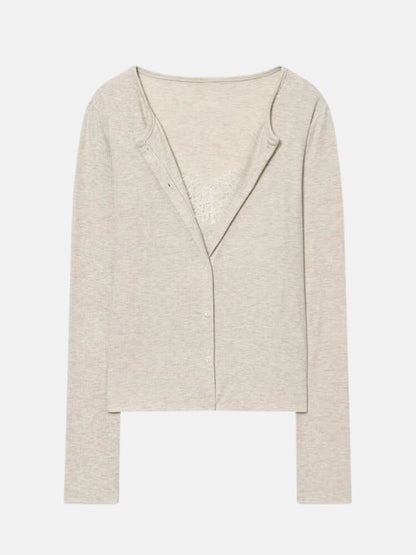 Y2K Lace Cardigan Top