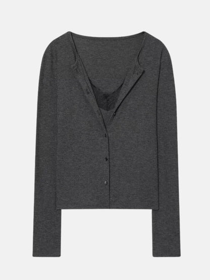 Y2K Lace Cardigan Top