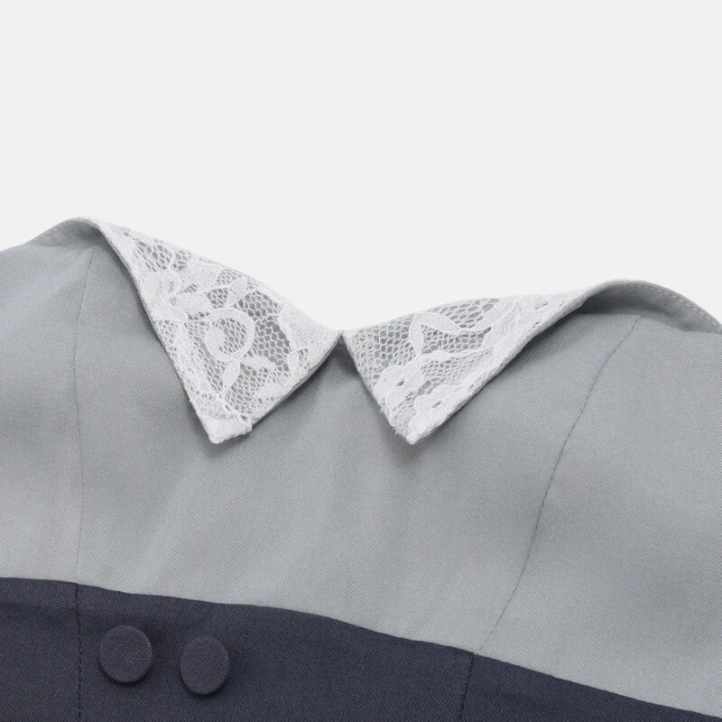 Y2K Lace Collar Detail Crop Top