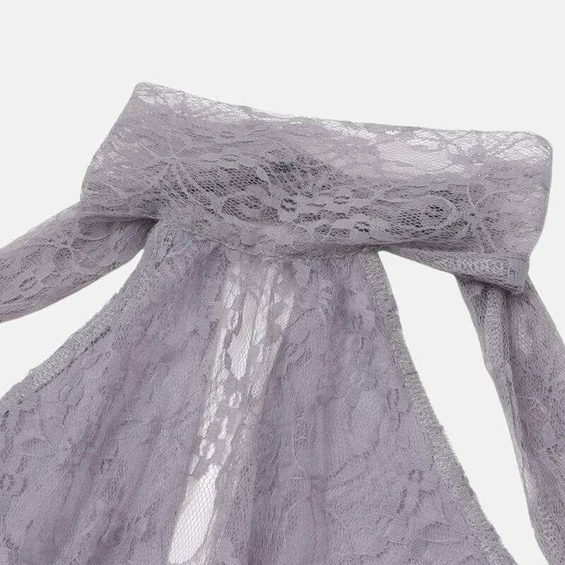 Y2K Lace Draped Halter Top