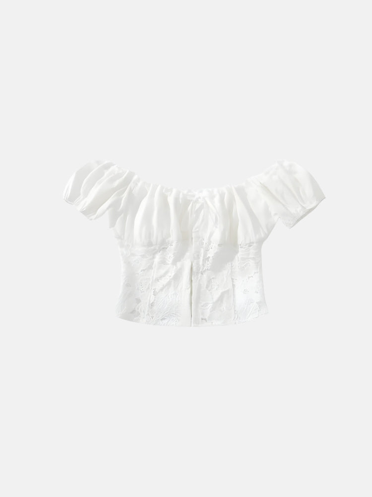 Y2K Lace Milkmaid Crop Top