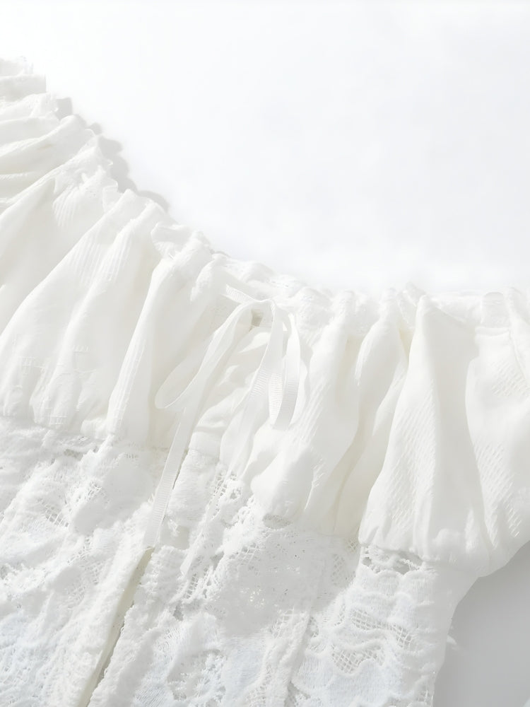 Y2K Lace Milkmaid Crop Top