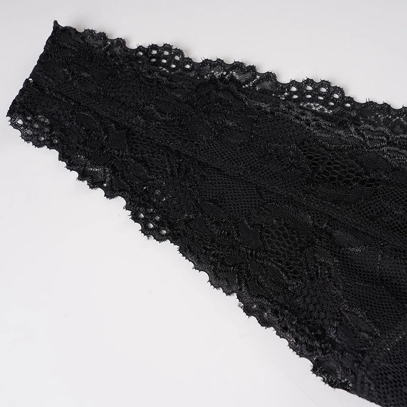 Y2K Lace Plunge Top