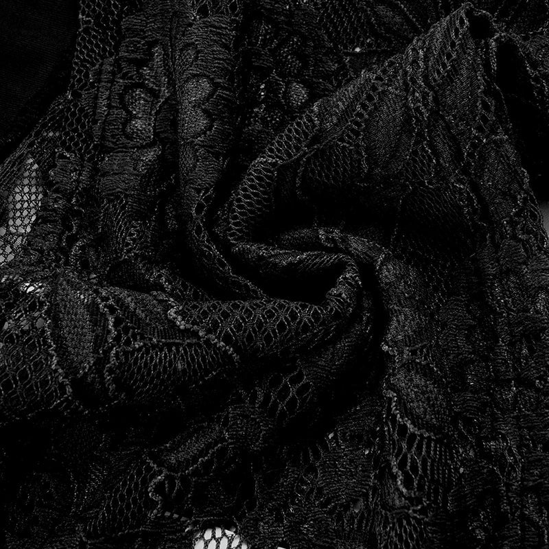 Y2K Lace Plunge Top
