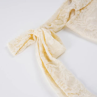 Y2K Lace Ruffle Mini Dress