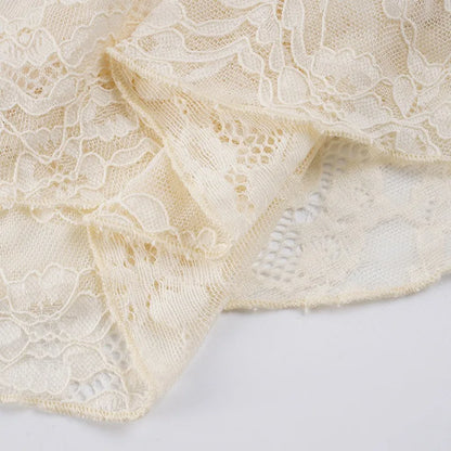 Y2K Lace Ruffle Mini Dress