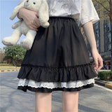 Lace Ruffle Mini Skirt