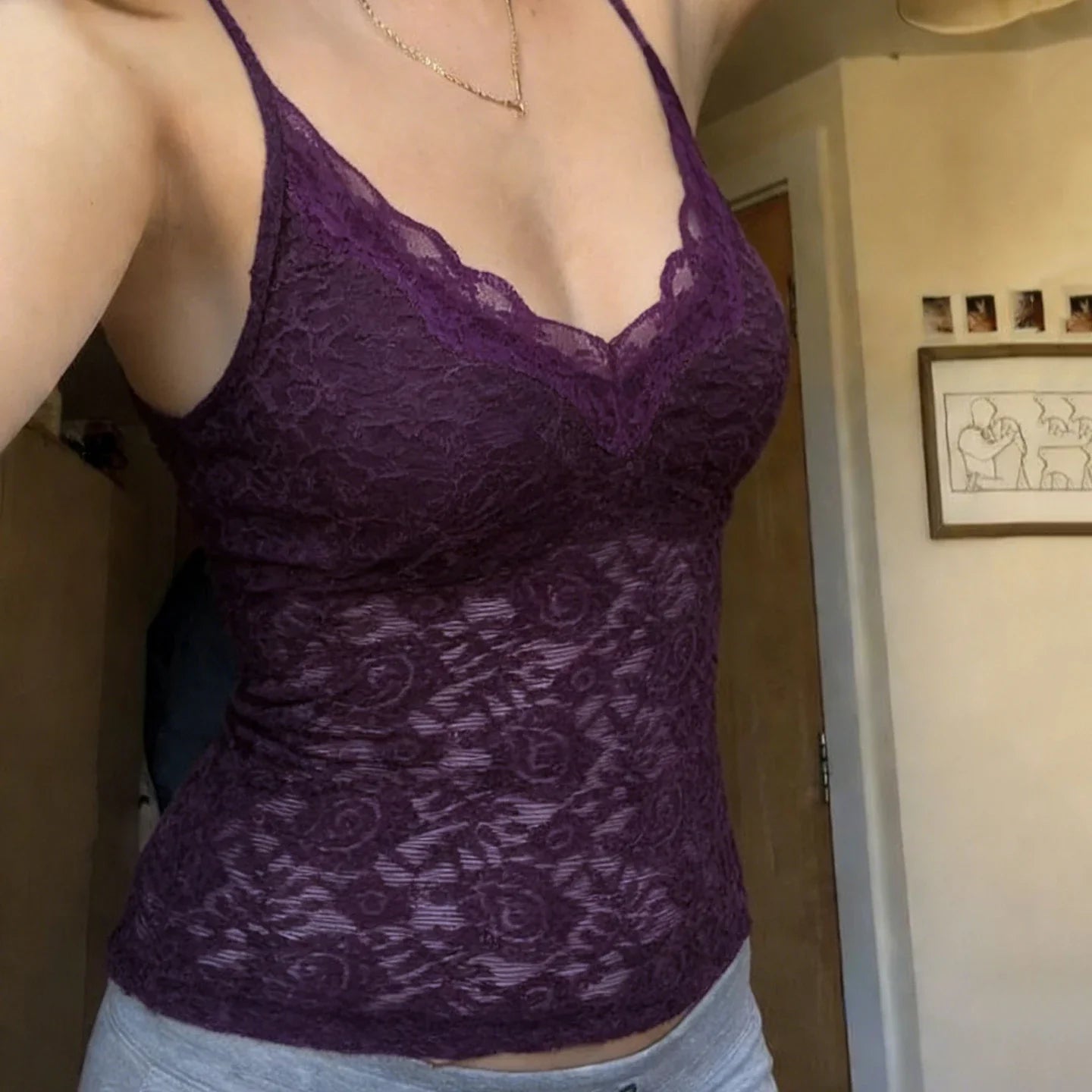 Y2K Lace Scalloped Top