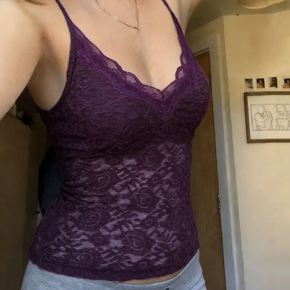 Y2K Lace Scalloped Top