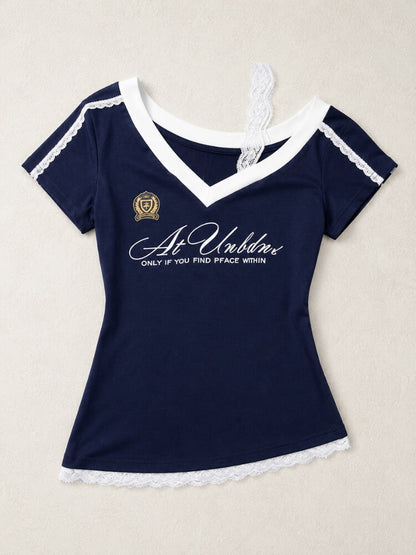 Y2K Lace Strap Top