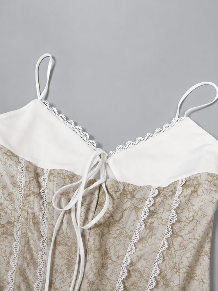 Y2K Lace & Tie Top
