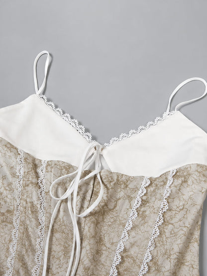 Y2K Lace & Tie Top