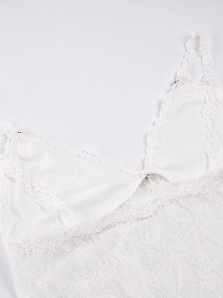 Y2K Lace Top & Shorts Set