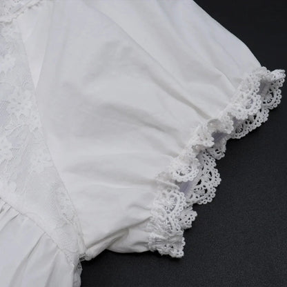 Y2K Lace Trim Babydoll Dress