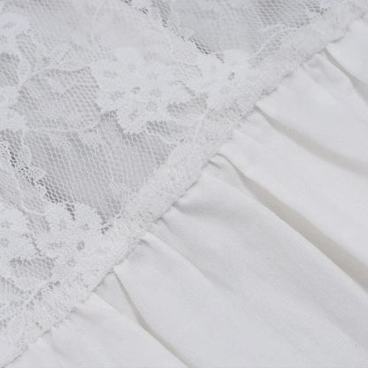 Y2K Lace Trim Babydoll Dress