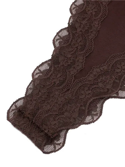 Y2K Lace Trim Bodysuit & Shorts Set