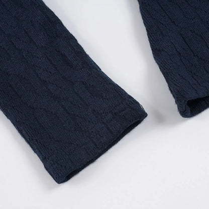 Y2K Lace Trim Knit Top