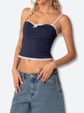 Lace Trimmed Crop Top