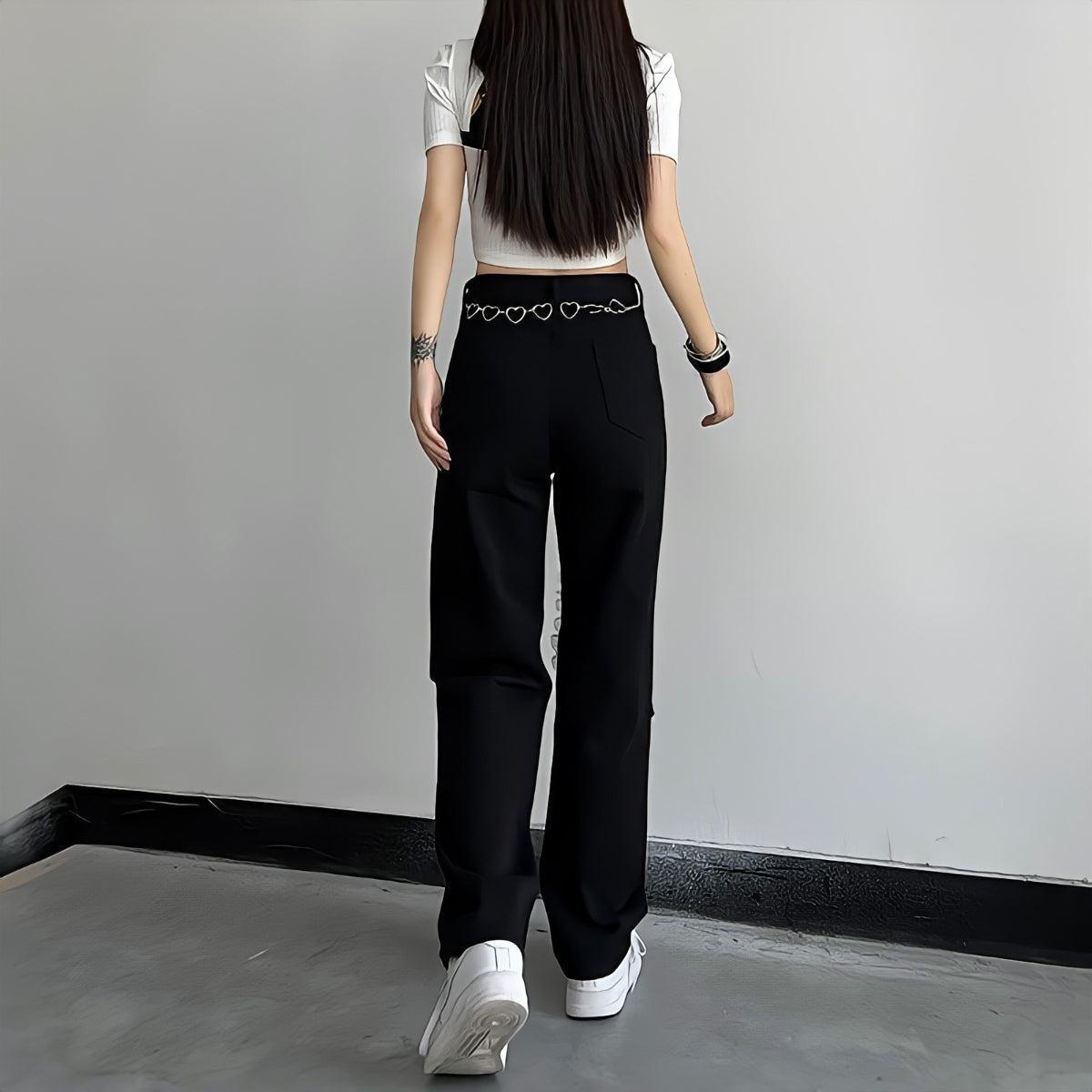 Y2K Lace Up Knee Jeans