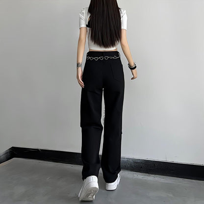 Y2K Lace Up Knee Jeans