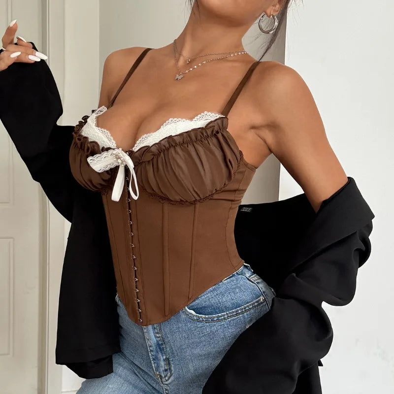 Y2K Layered Bust Corset Top