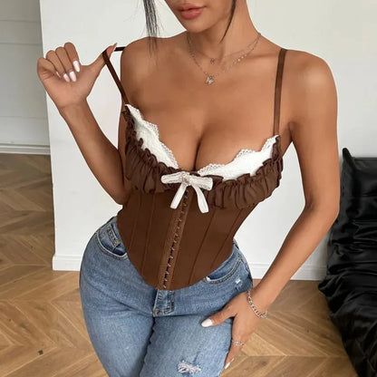 Y2K Layered Bust Corset Top