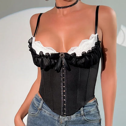 Y2K Layered Bust Corset Top