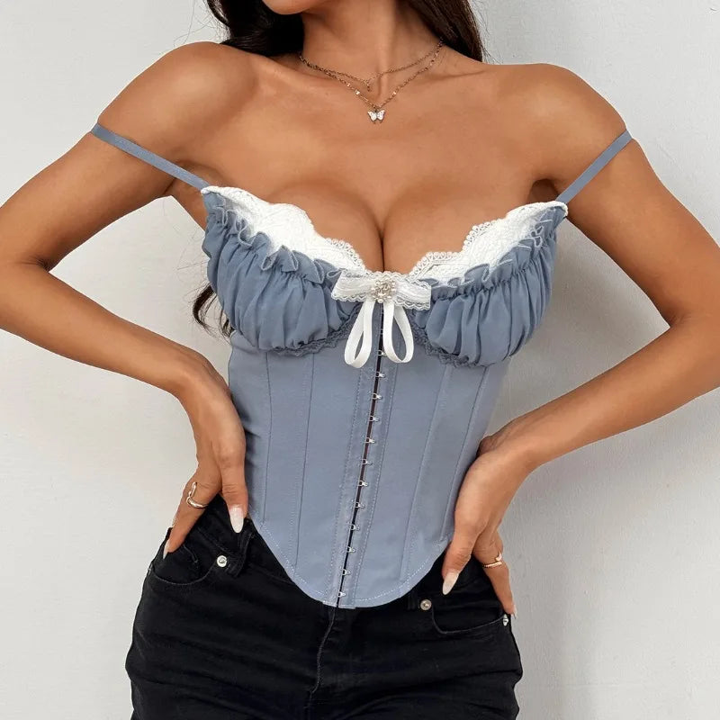 Y2K Layered Bust Corset Top