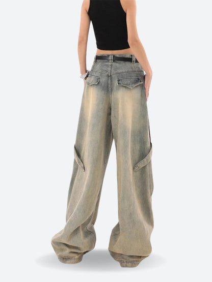 Y2K Layered Denim Jeans