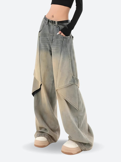 Y2K Layered Denim Jeans