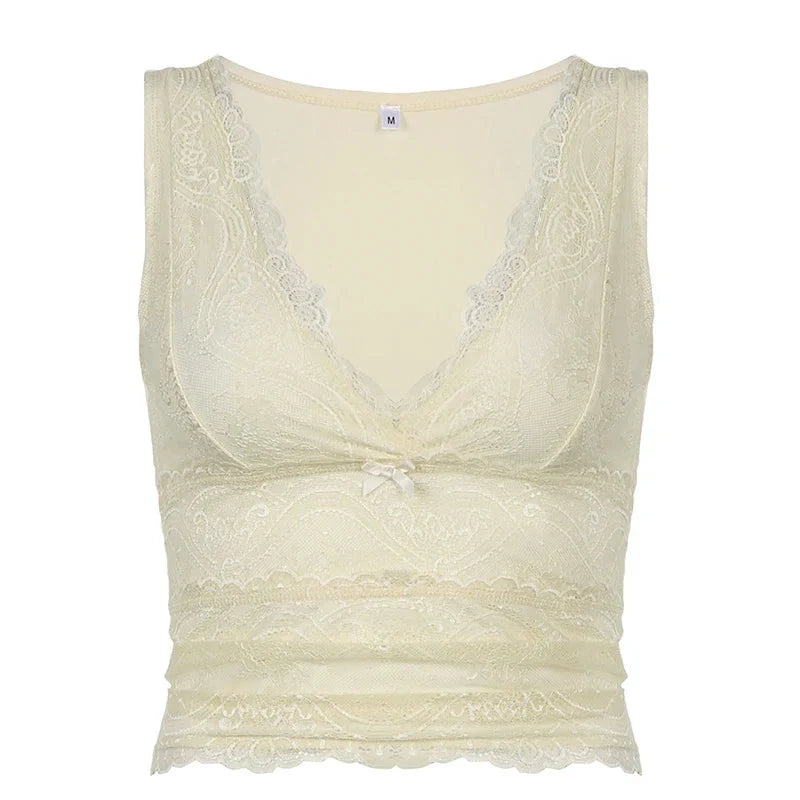Y2K Lemonade Lace Top
