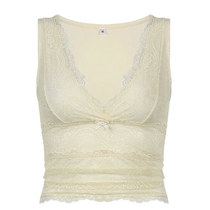 Y2K Lemonade Lace Top