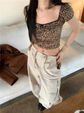 Leopard Print Bodycon Crop Top