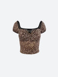 Leopard Print Bodycon Crop Top