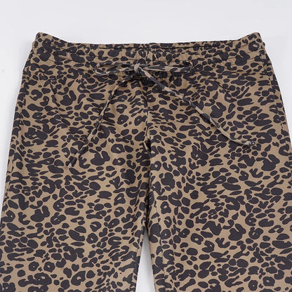 Y2K Leopard Flare Pants