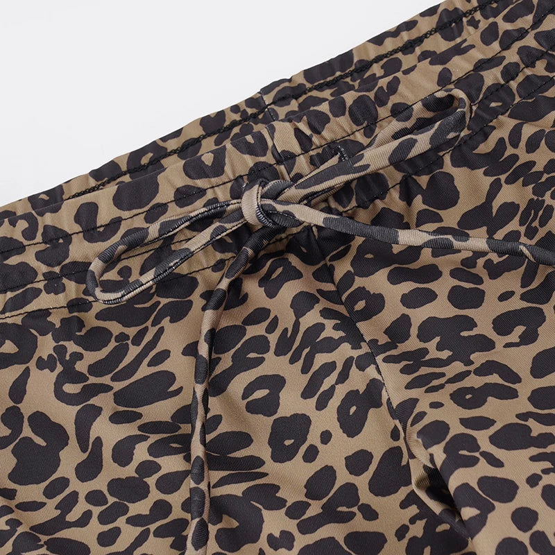 Y2K Leopard Flare Pants