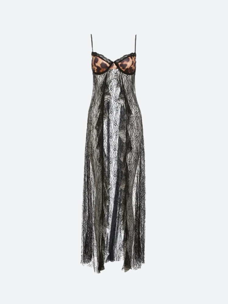 Y2K Leopard Lace Bra Top