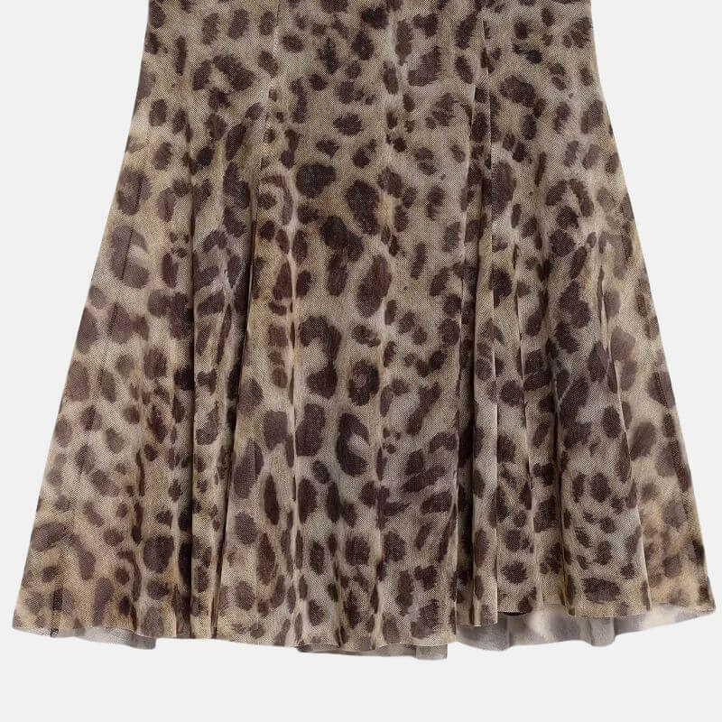 Y2K Leopard Lace Up Mini Dress