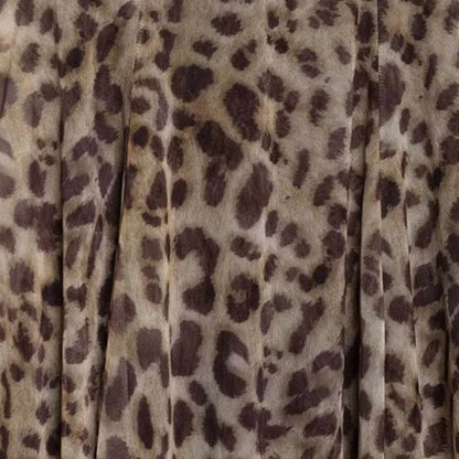 Y2K Leopard Lace Up Mini Dress
