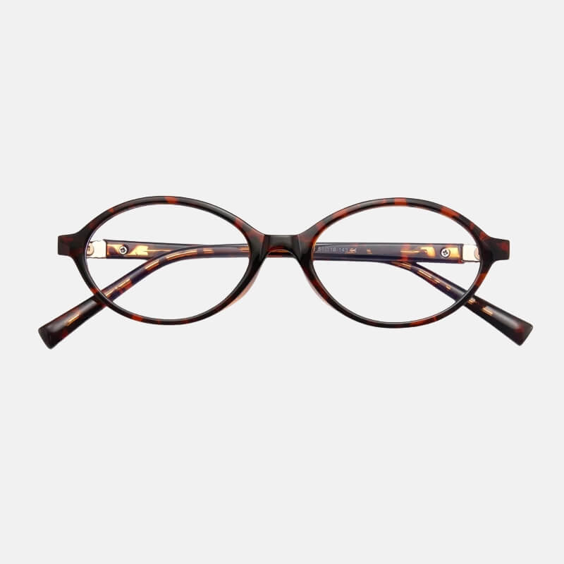 Y2K Leopard Oval Frame Glasses