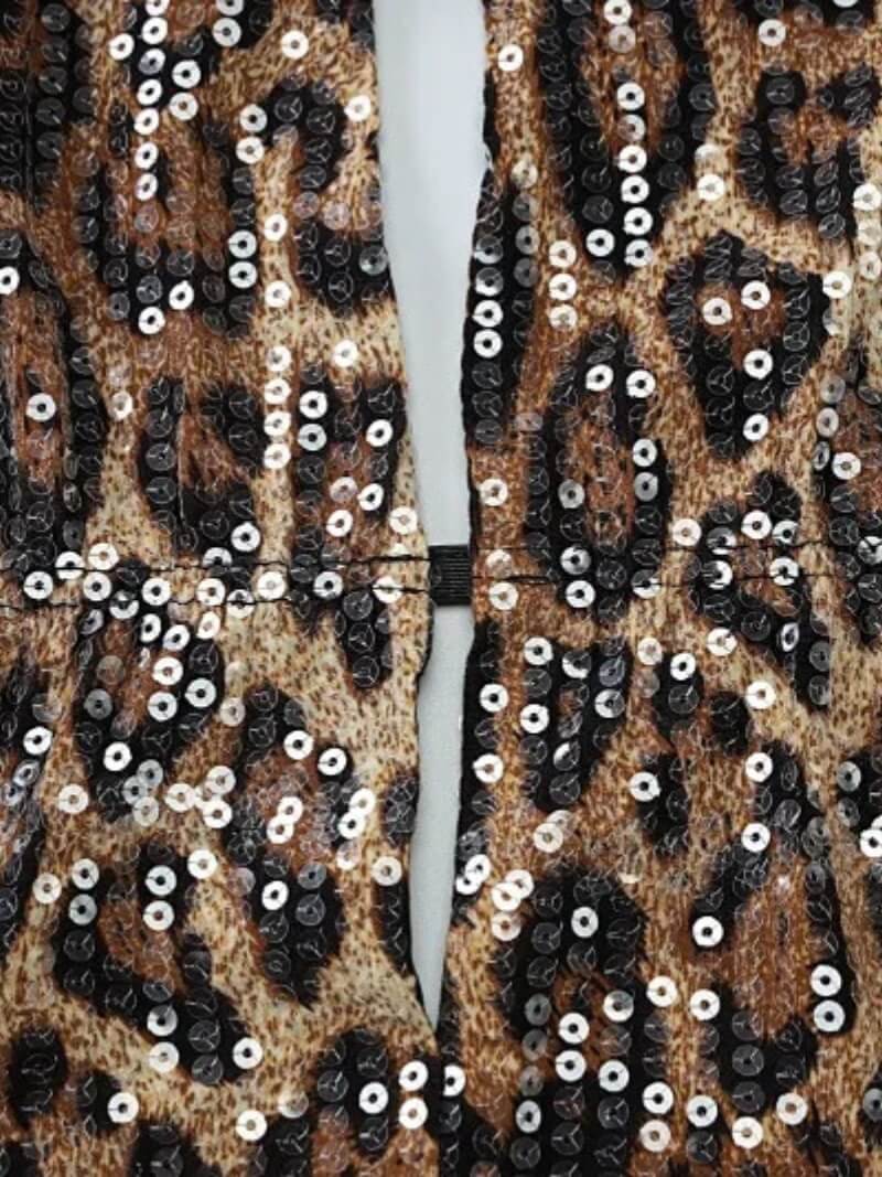 Y2K Leopard Sequin Halter Top