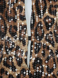 Leopard Sequin Halter Top