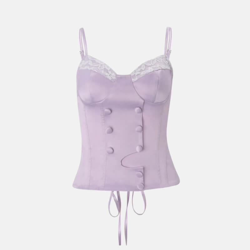 Y2K Lilac Corset Top