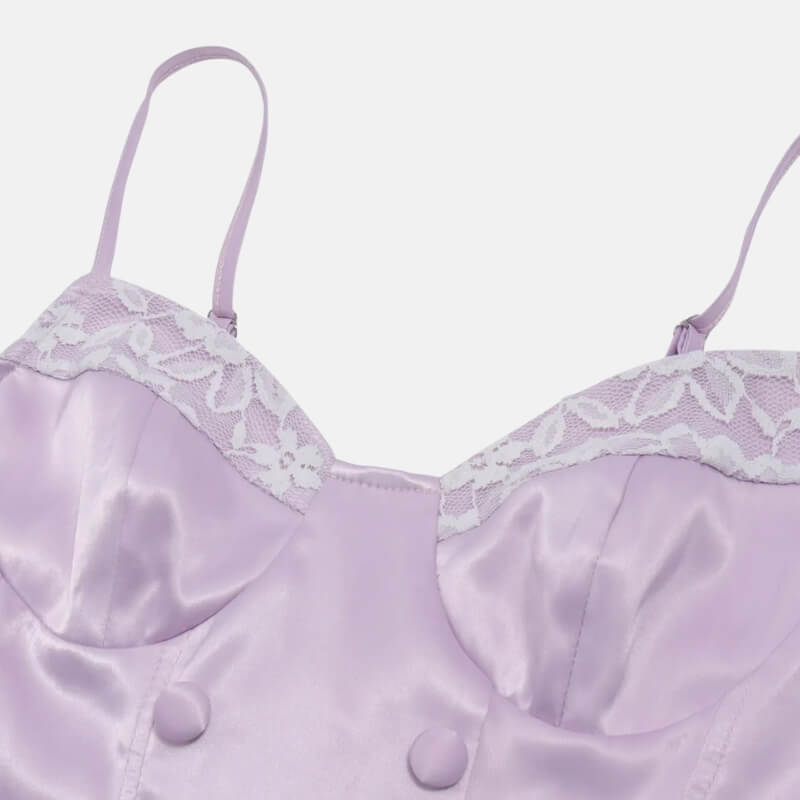 Y2K Lilac Corset Top