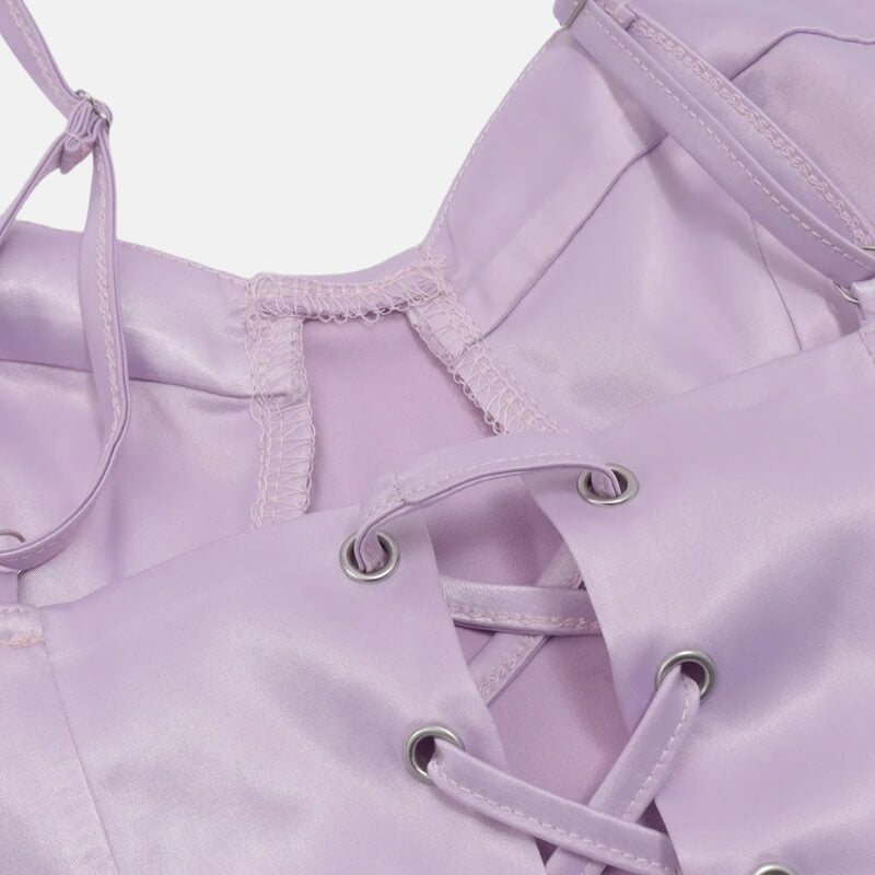 Y2K Lilac Corset Top